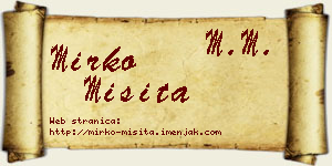 Mirko Misita vizit kartica